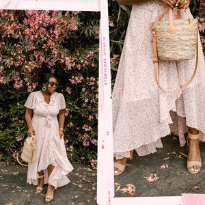 Ruffle - wrap maxi dress